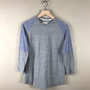 UNIONBAY || Vtg Heathered Baseball Tee